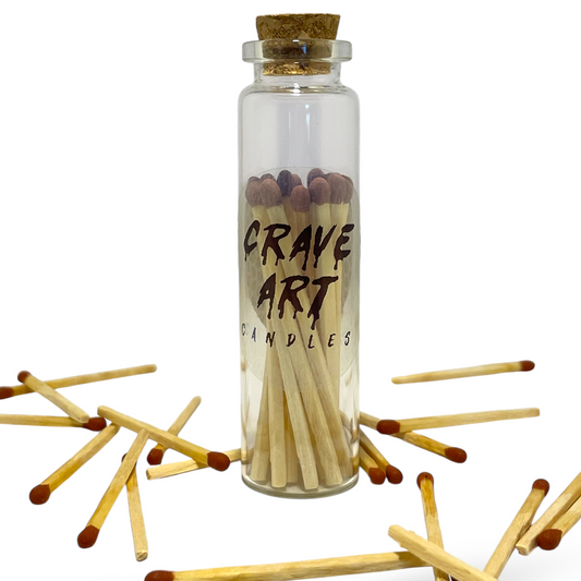 Lucifers in glazen flesje