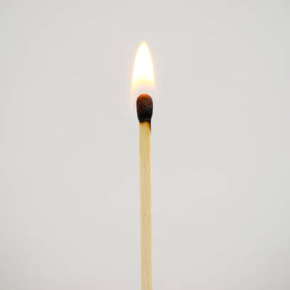 Lucifers in glazen flesje